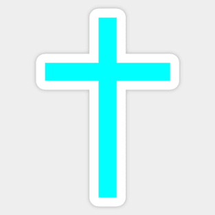 Latin cross (aquamarine) Sticker